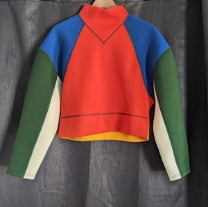 H&M Studio colourblock Cropped Sweater in Red, Blue, Green, Cream, Yellow